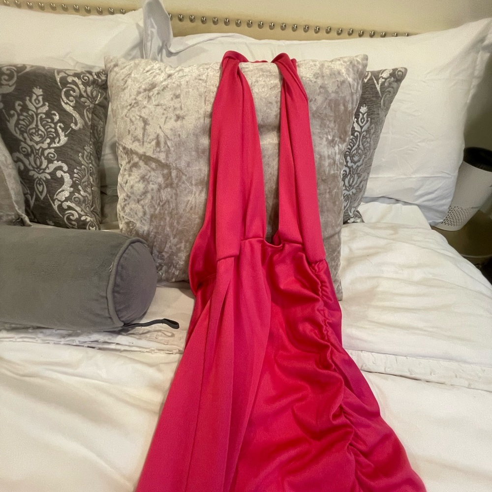Fashion Nova Strapless Pink Gown